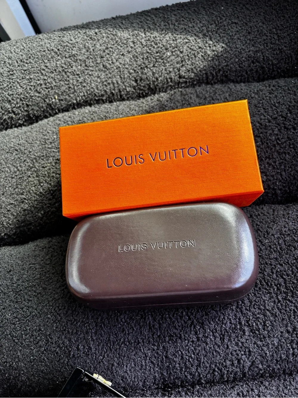 Louis Vuitton Black Shield Sunglasses with Gold LV Detail